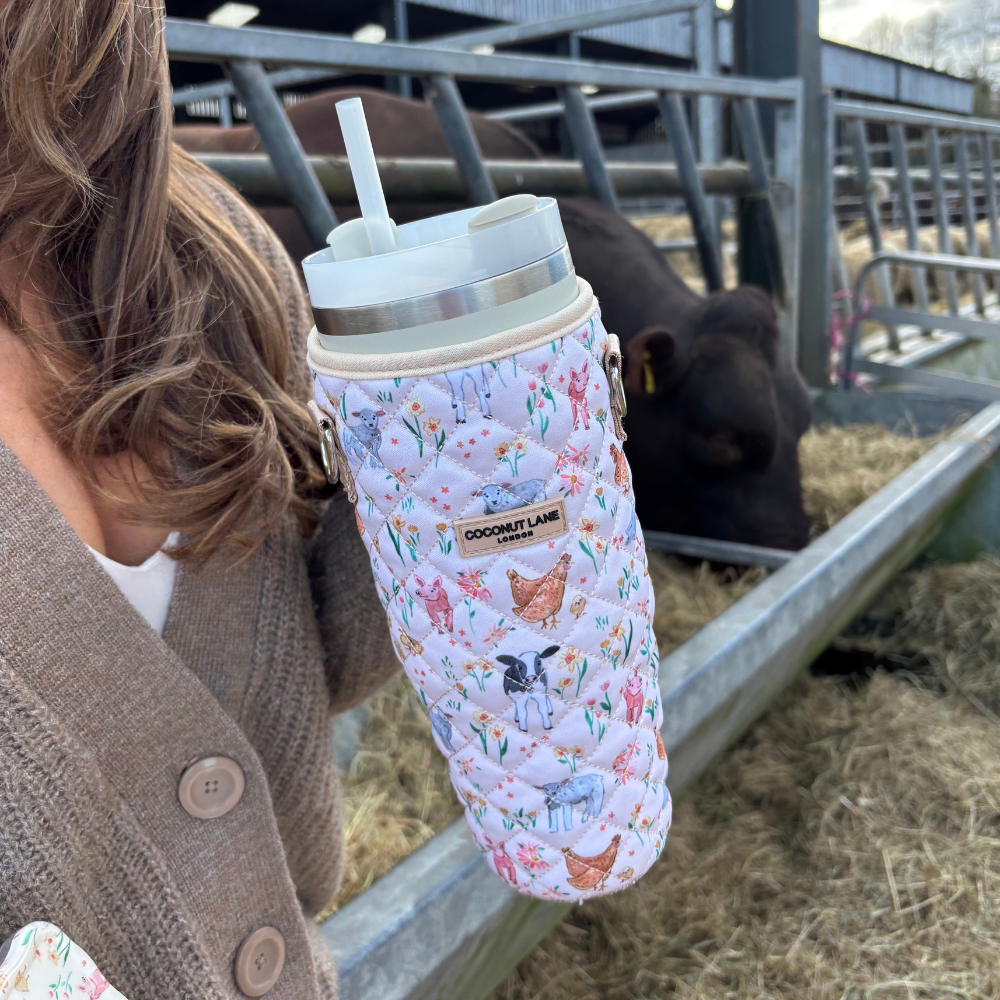 Tumbler Carry Case - Quilted Farmyard Friends