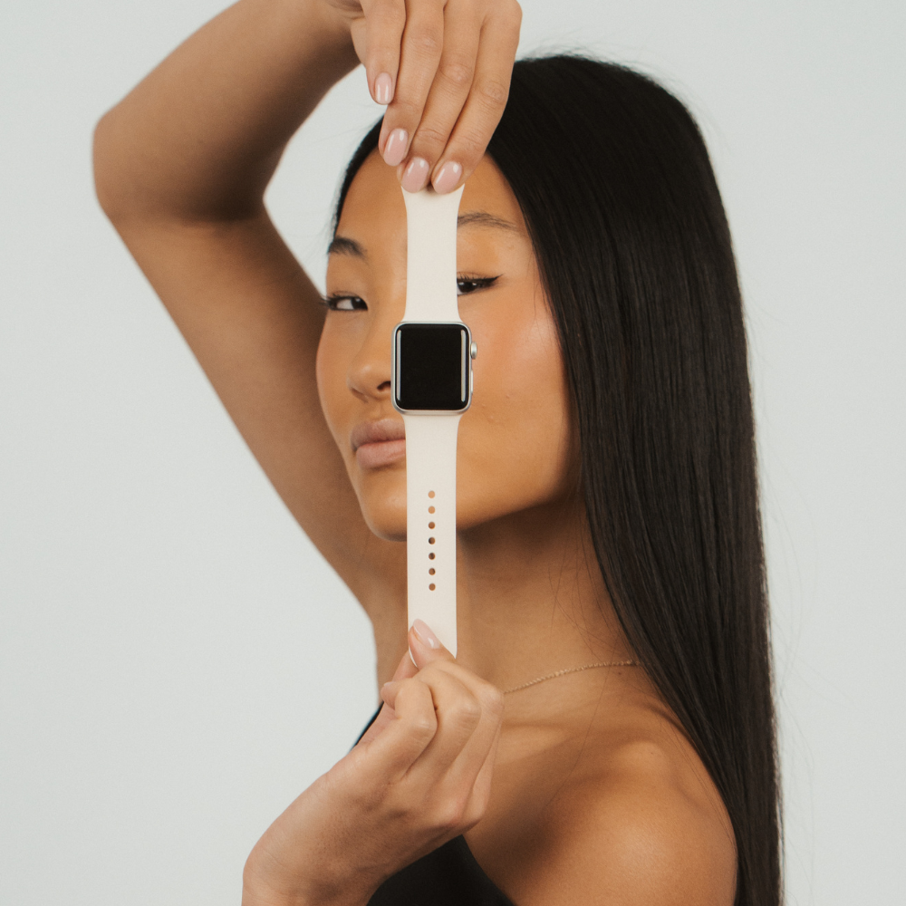 NAKD Apple Watch Kayışı - Badem Beyazı 