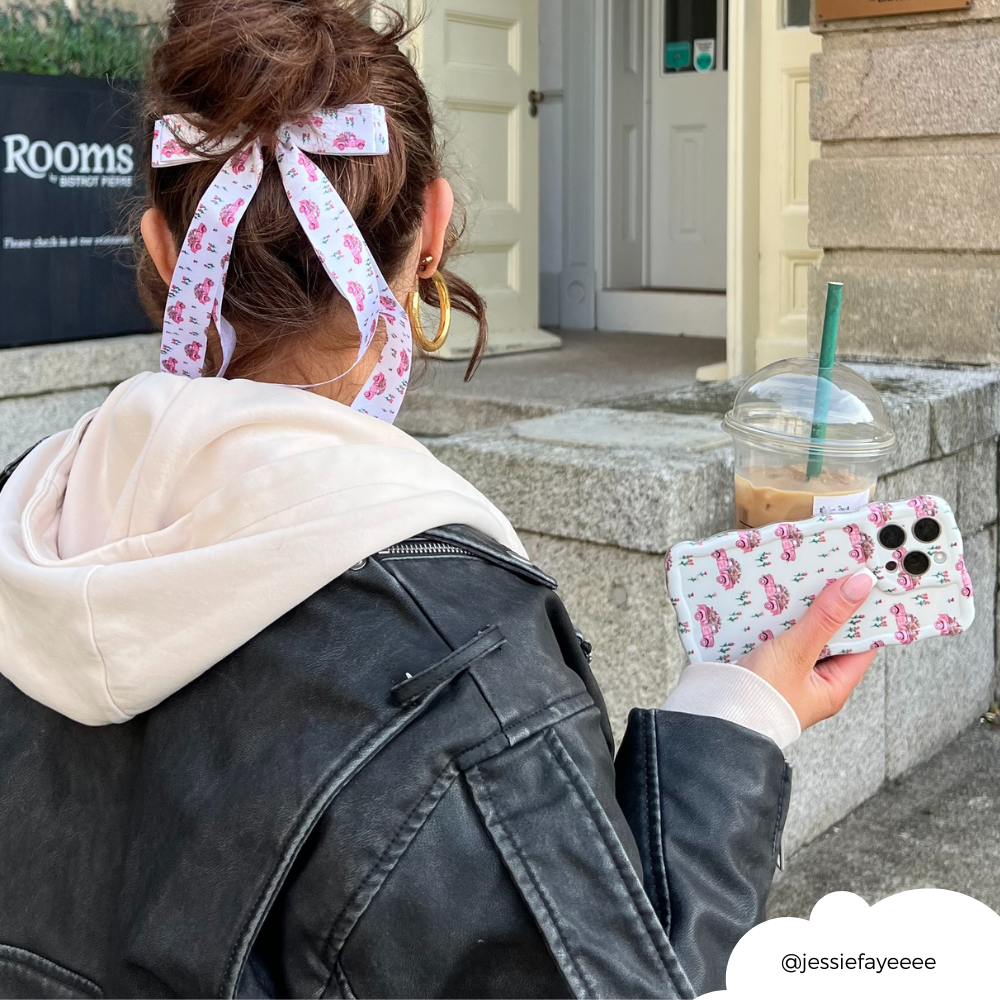 Ribbon Bow Clip - Love Truck