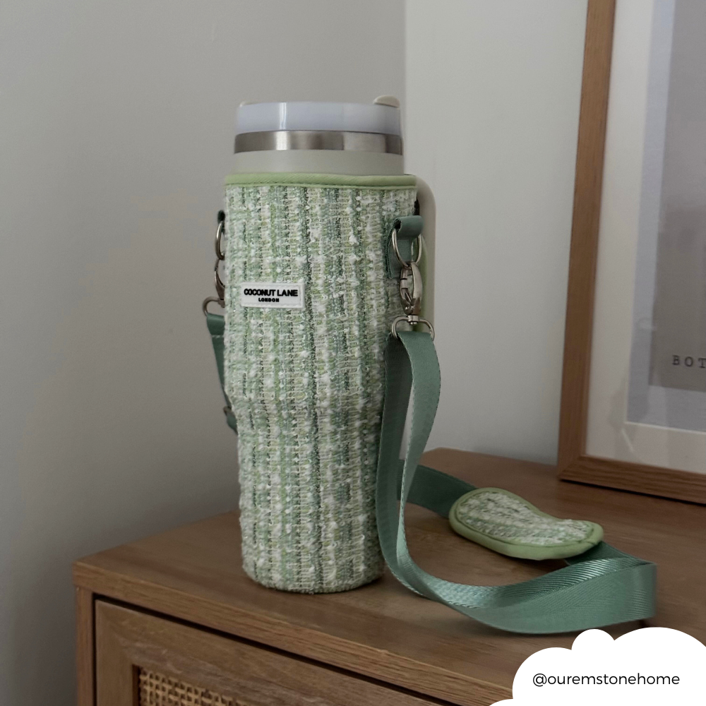 Tumbler Carry Case - Matcha Textured Tweed