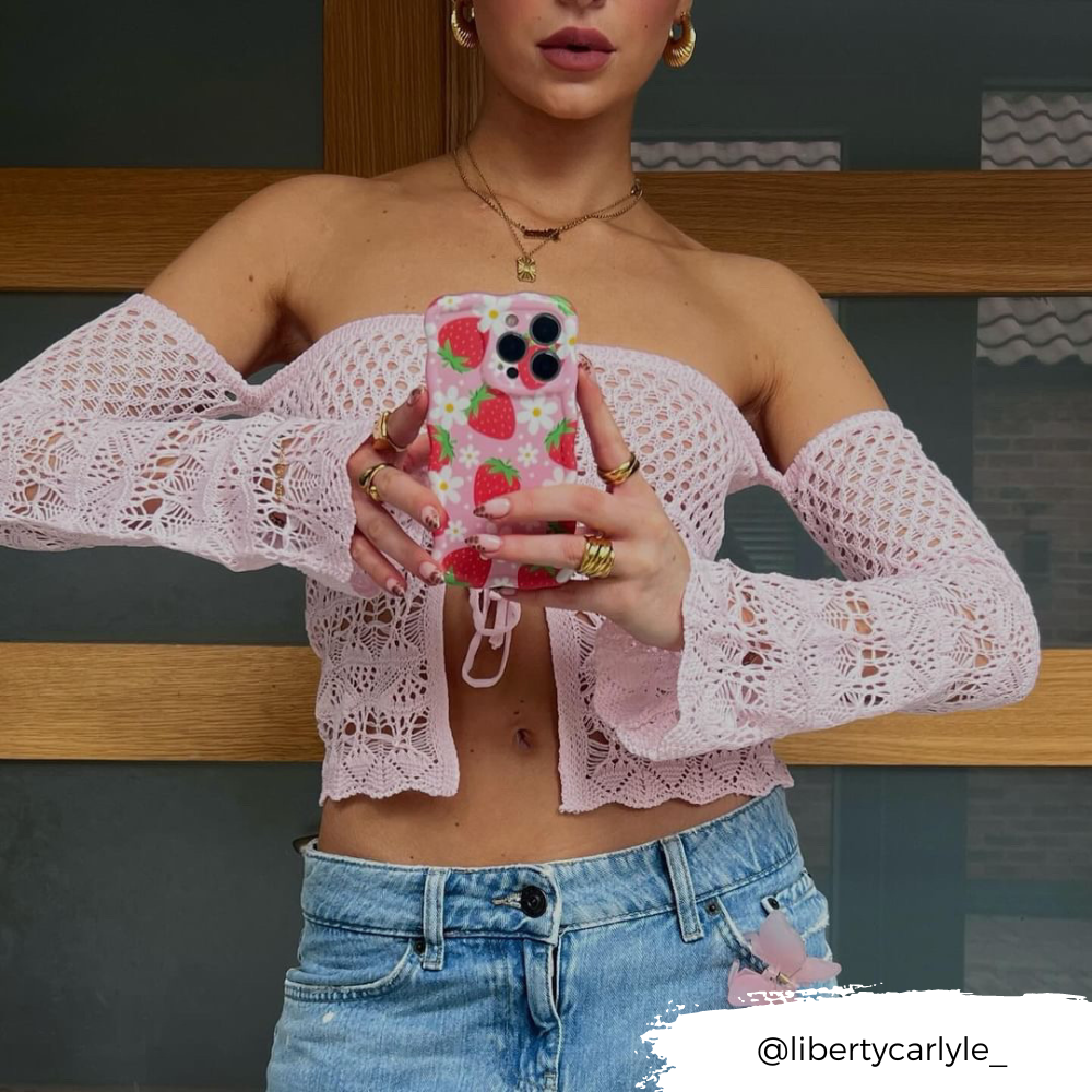 Wavy Phone Case - Berry Cute Strawberry