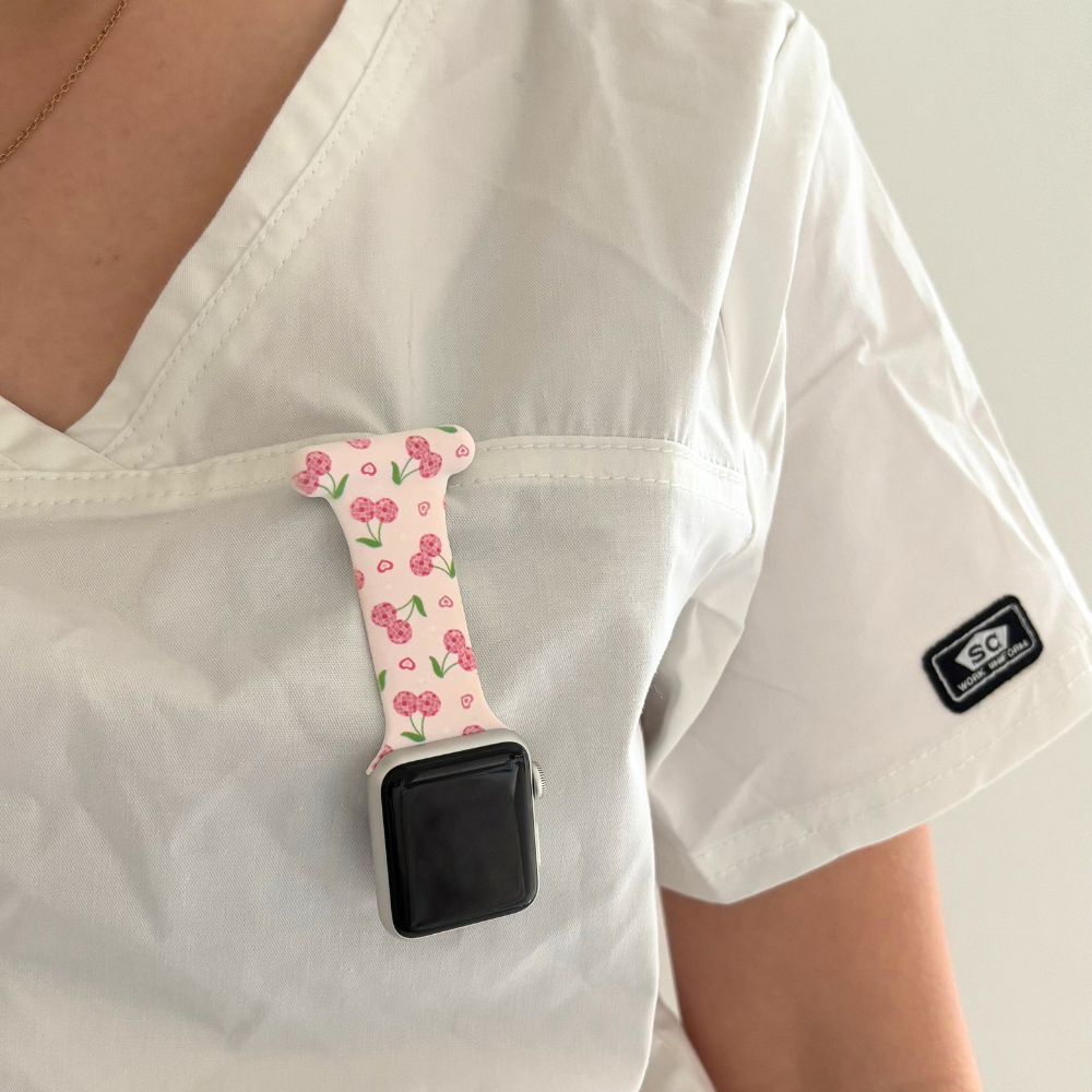Apple Watch Klipsli Anahtarlık Kayışı - Disko Kirazları