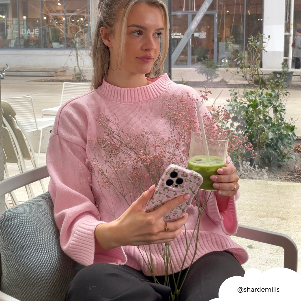 Wavy Phone Case - Buy Me Roses Baby Pink