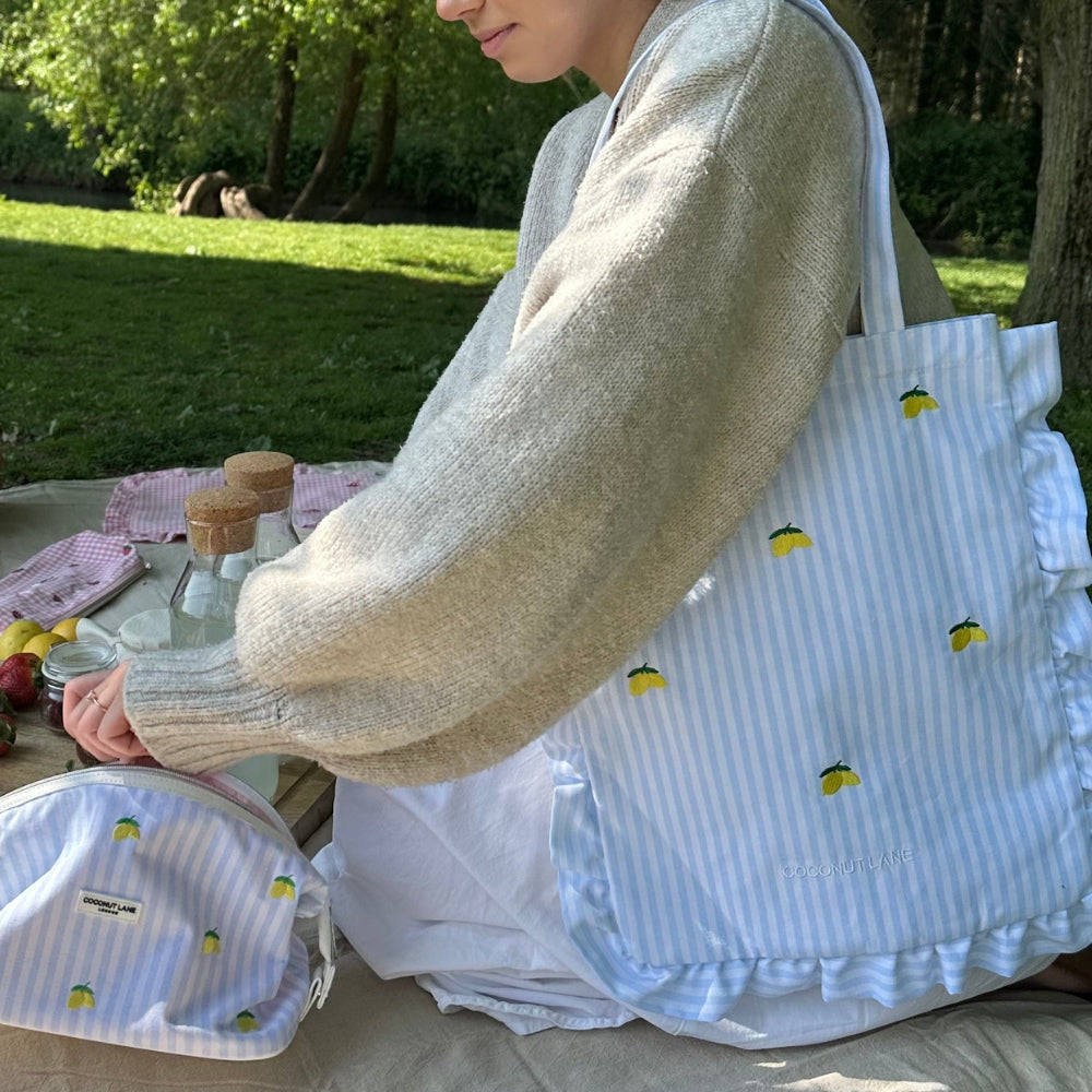 Genişletilebilir Makyaj Çantası - Living La Vida Lemon 