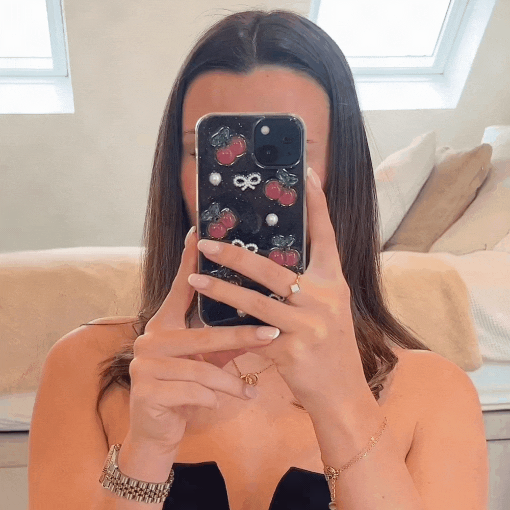 Kiraz ve Kurdeleli Telefon Kılıfı