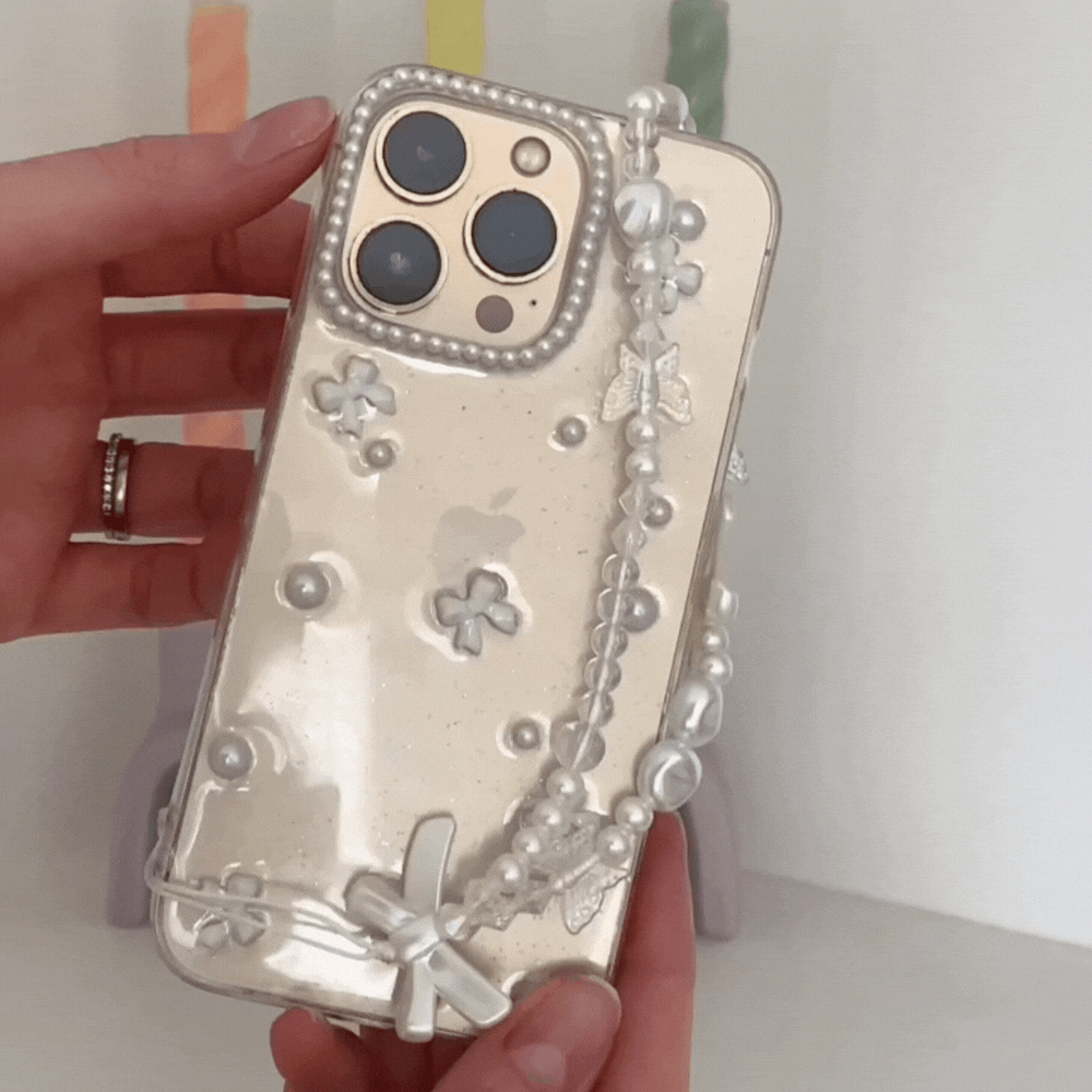 Boncuklu Telefon Askısı - Soft Girl Coquette