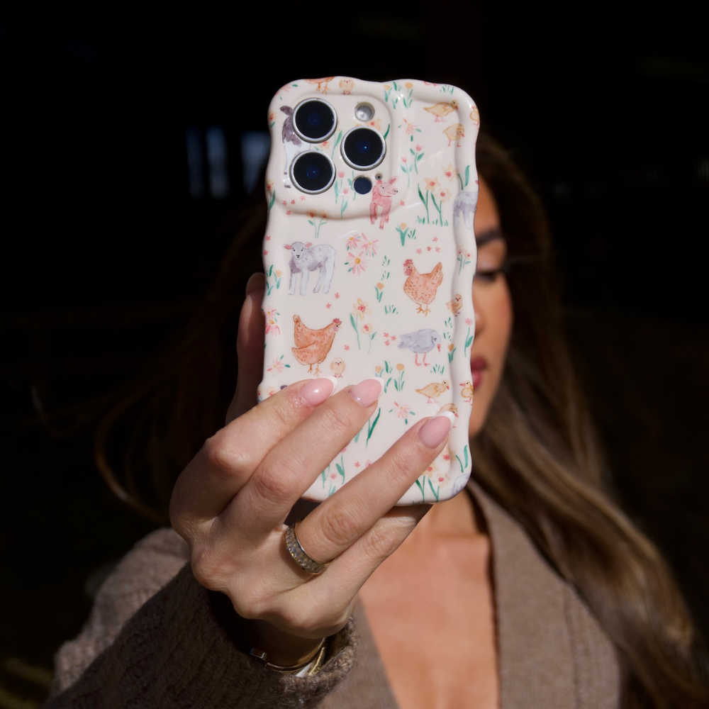Dalgalı Telefon Kılıfı - Çiftlik Hayvanları