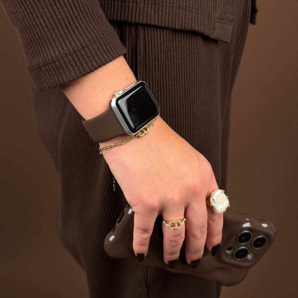 NAKD Apple Watch Kayışı - Çikolata