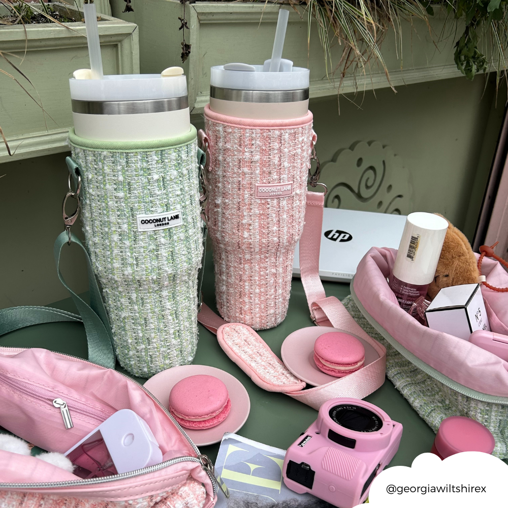 Tumbler Carry Case - Pink Textured Tweed