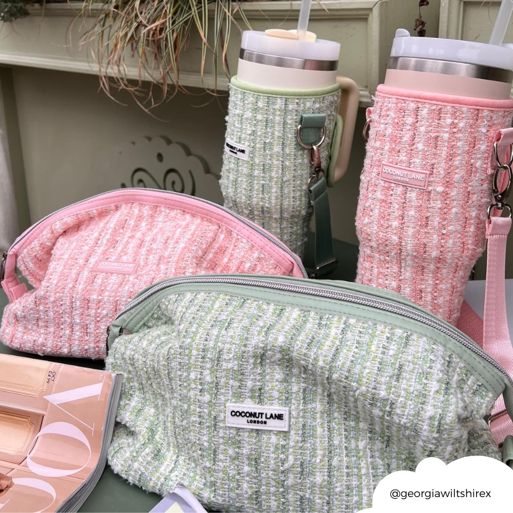 Tumbler Carry Case - Pink Textured Tweed