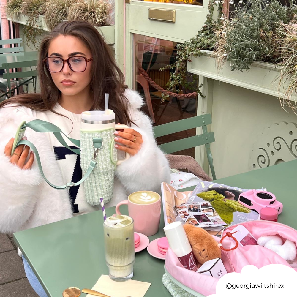 Tumbler Carry Case - Matcha Textured Tweed