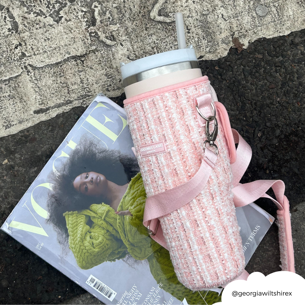 Tumbler Carry Case - Pink Textured Tweed