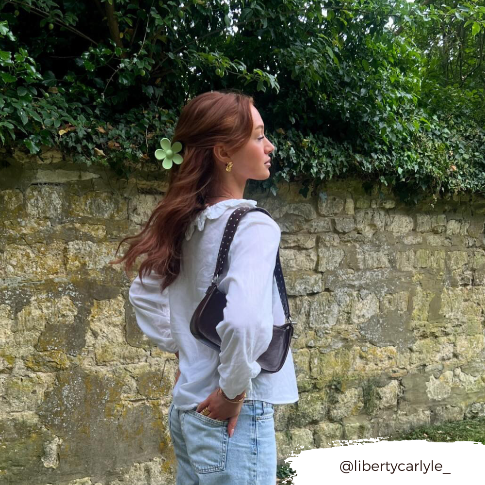 Çiçek Şekilli Klips - Yeşil