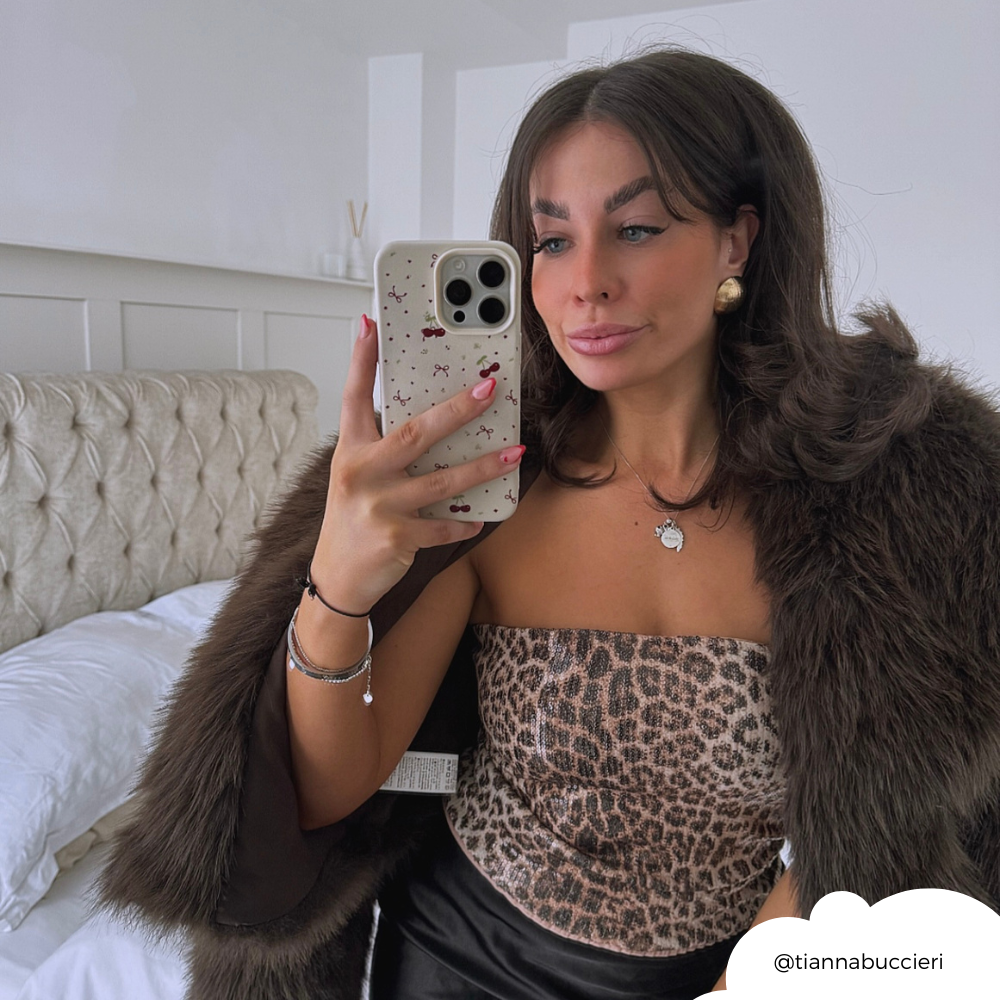 Ditsy Bows & Cherries Phone Case - Soft White