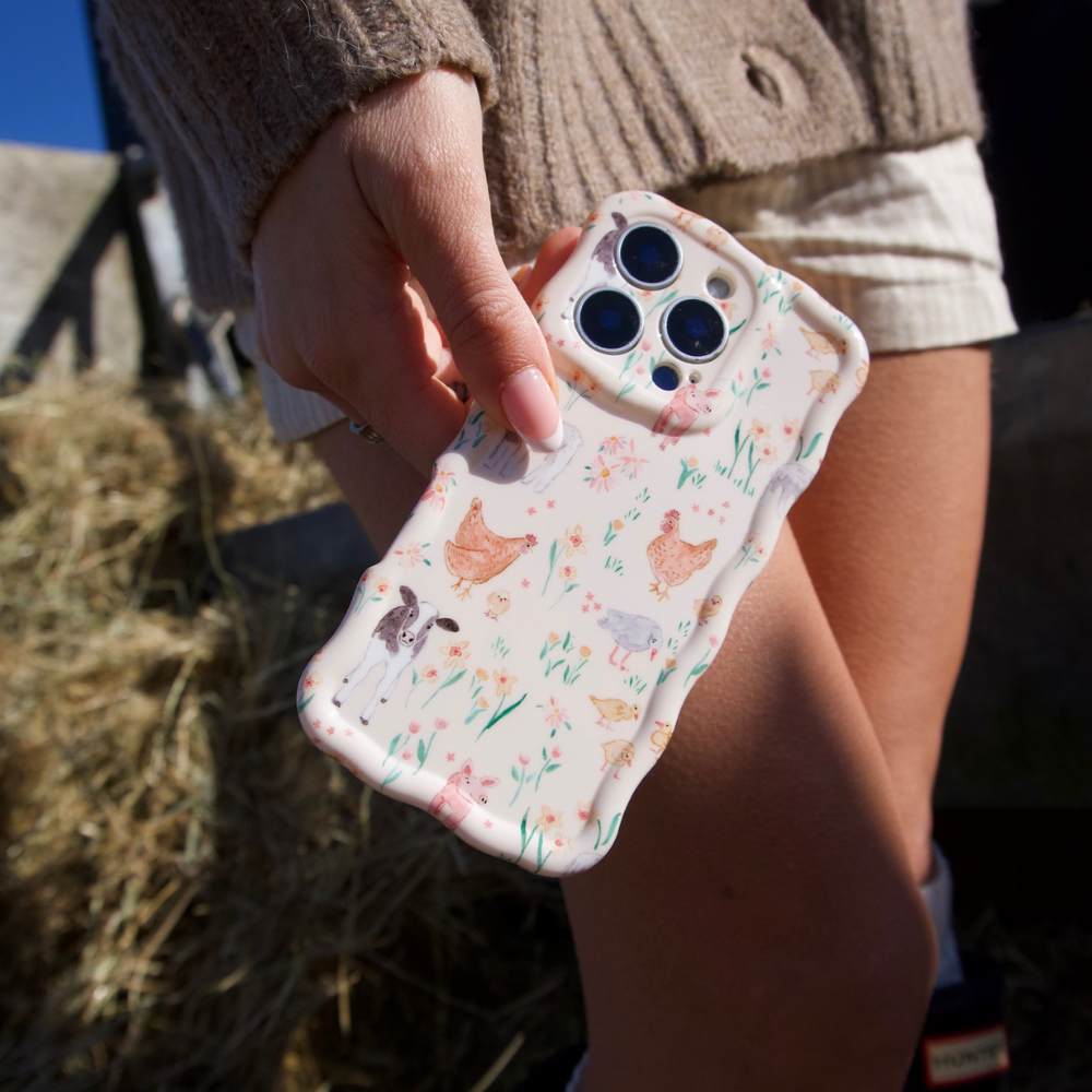 Wavy Phone Case - Farmyard Friends