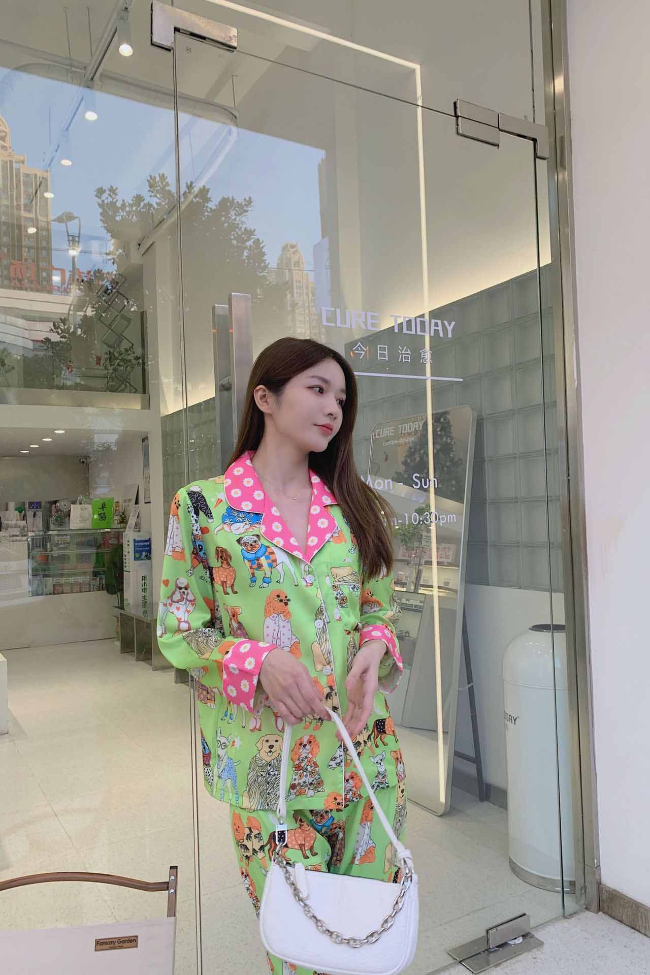 Artistic Illustration Pajama Set