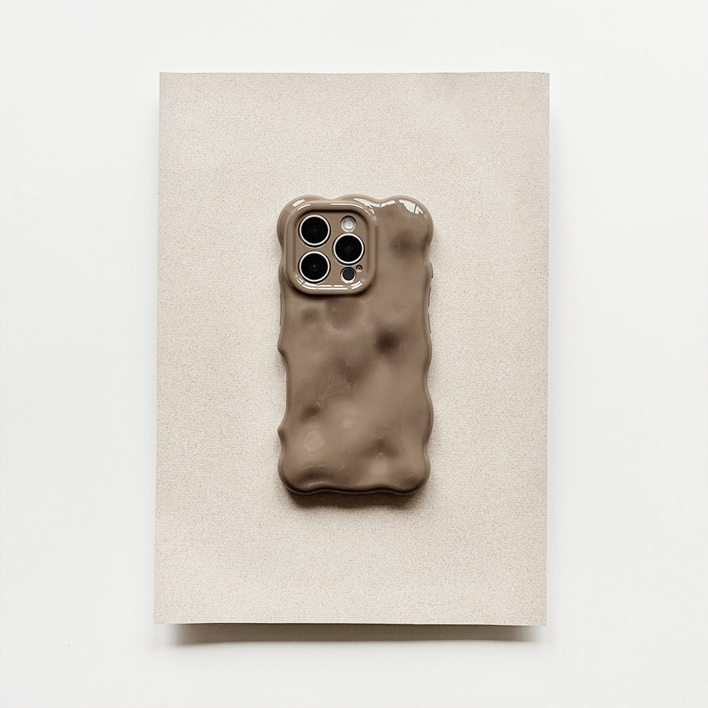 3D Bubble Phone Case - Mocha