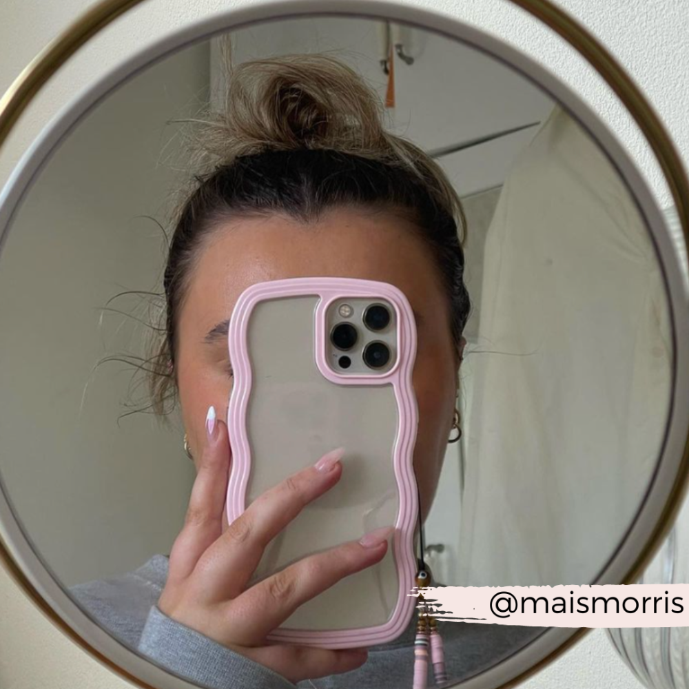 Kavisli Telefon Kılıfı - Pembe 