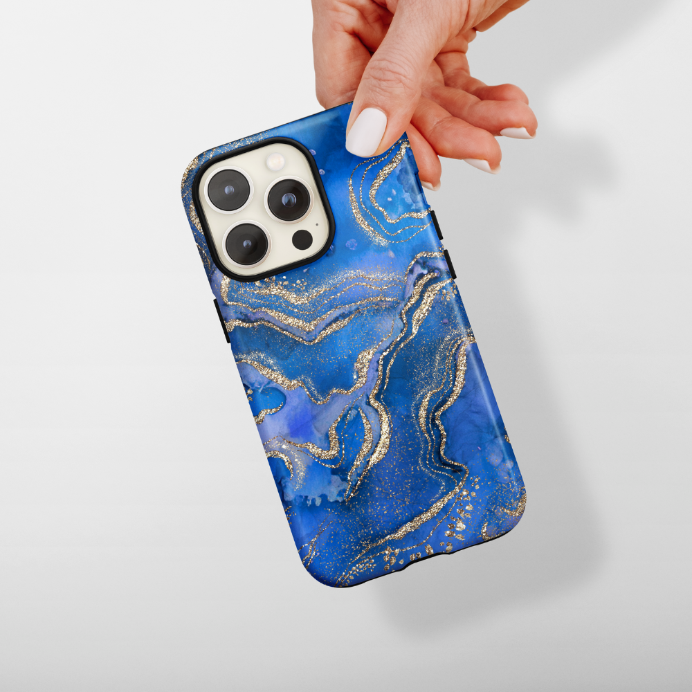 Tough MagSafe® Phone Case - Royal Blue Crystal Agate