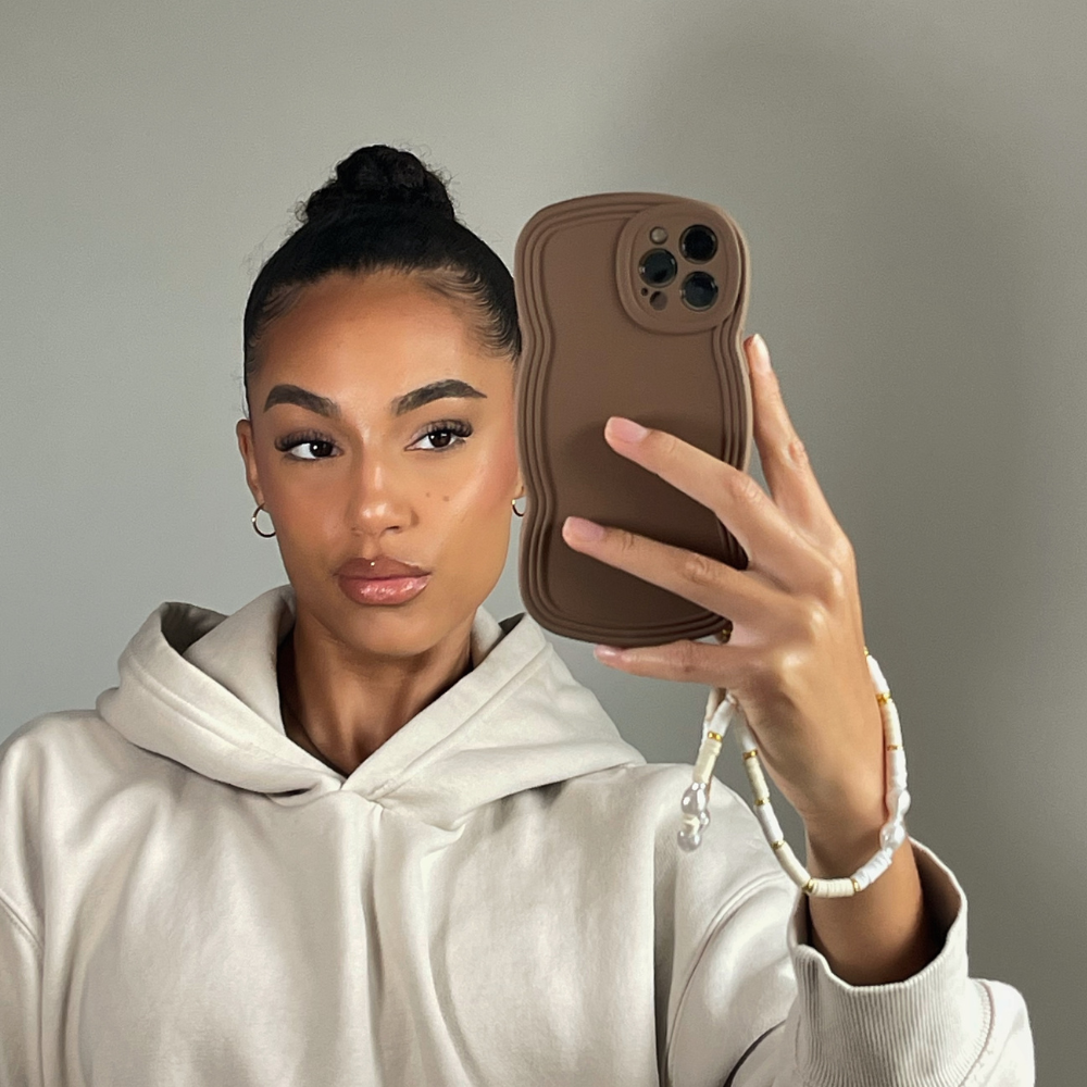 NAKD Kavisli Telefon Kılıfı - Kahve