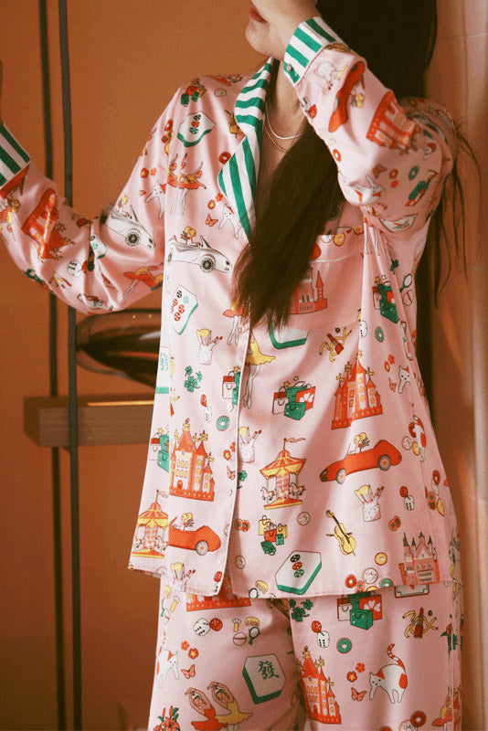 Luxury Mahjong Queen Pajama Set