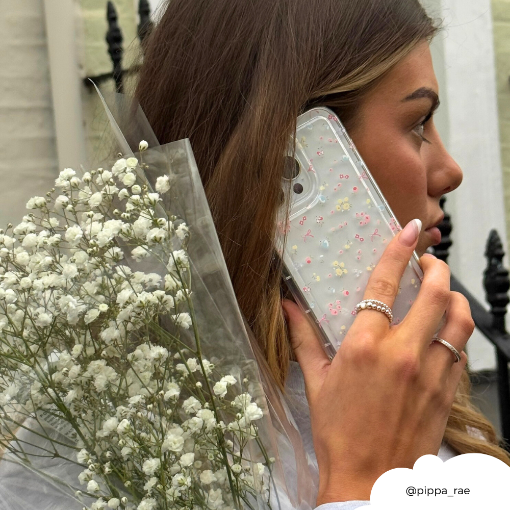 Şeffaf Telefon Kılıfı - Çiçek Açan Fiyonklar