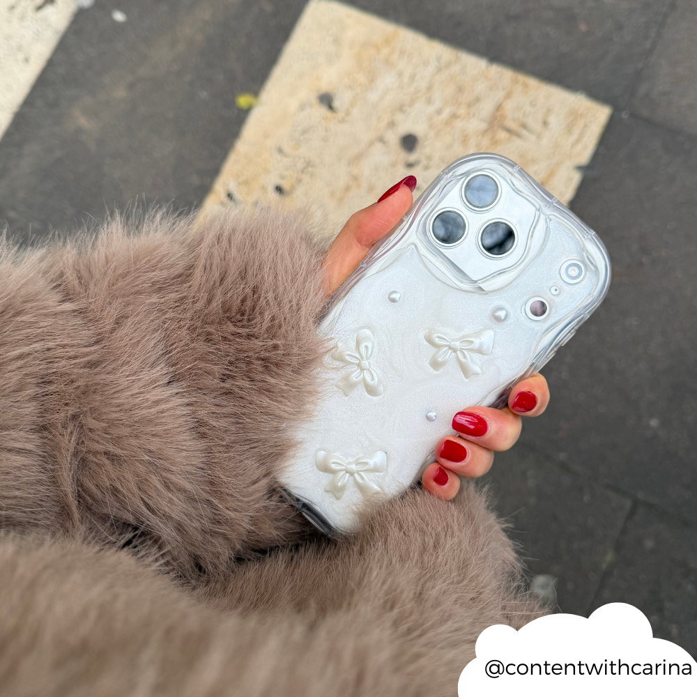 İnci ve Kurdeleli Telefon Kılıfı