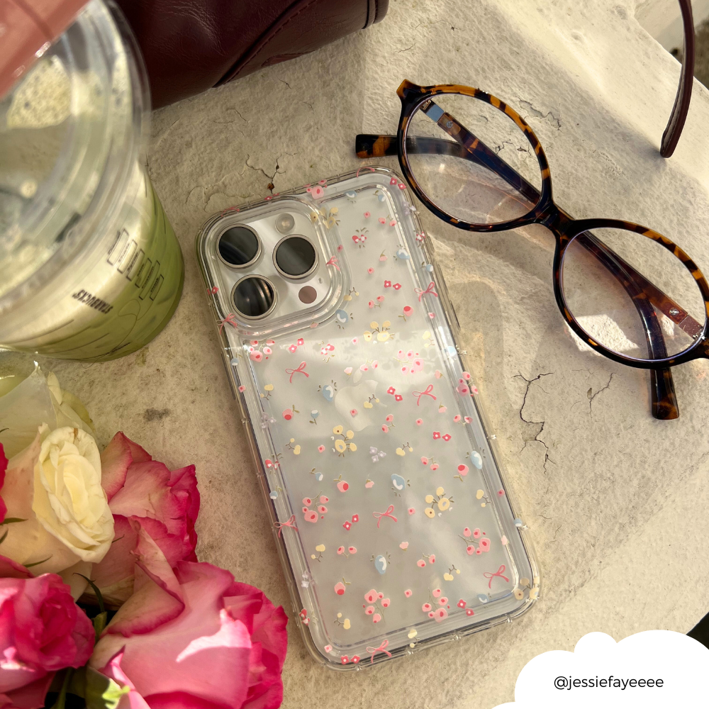 Şeffaf Telefon Kılıfı - Çiçek Açan Fiyonklar