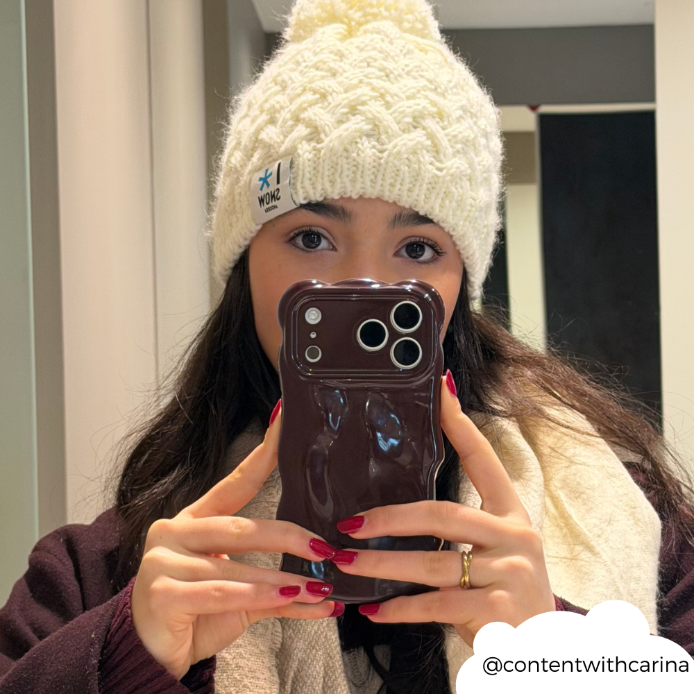 3D Baloncuklu Telefon Kılıfı - Bordo