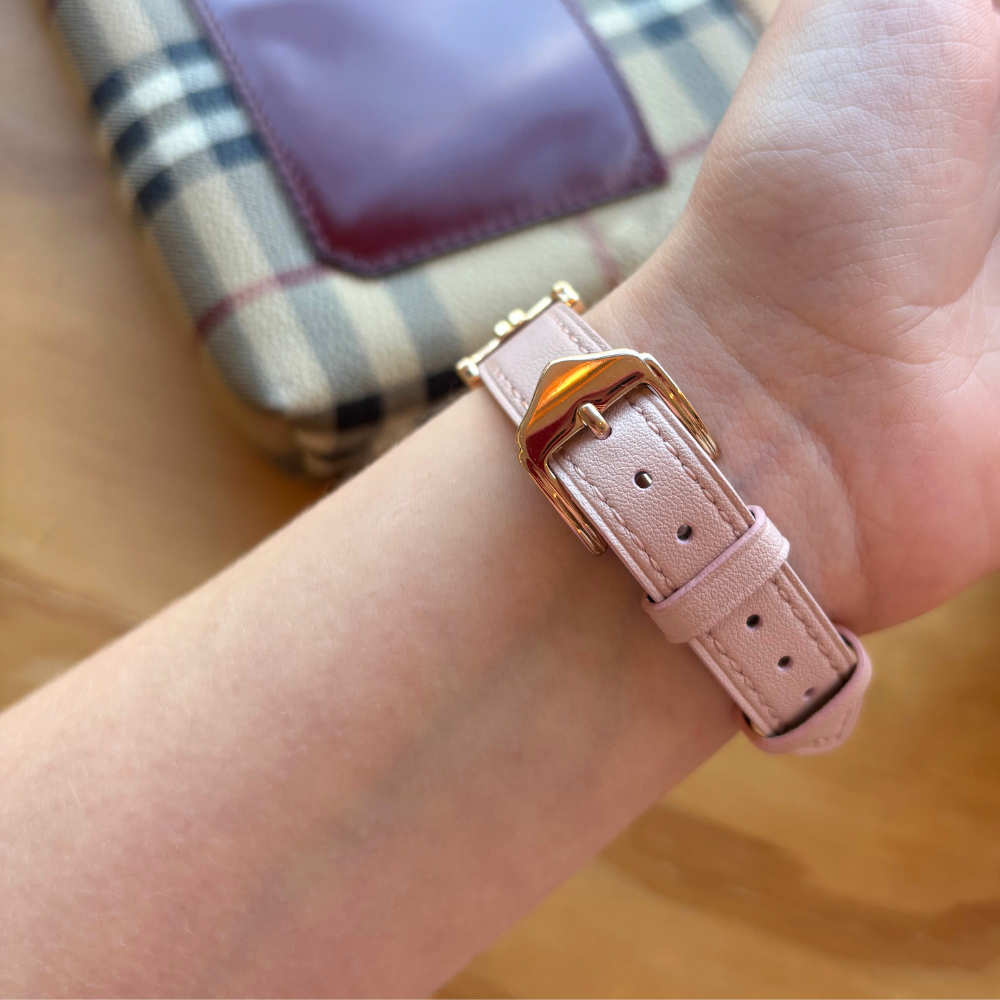 Vegan PU Leather Apple Watch Strap - Pink Chai