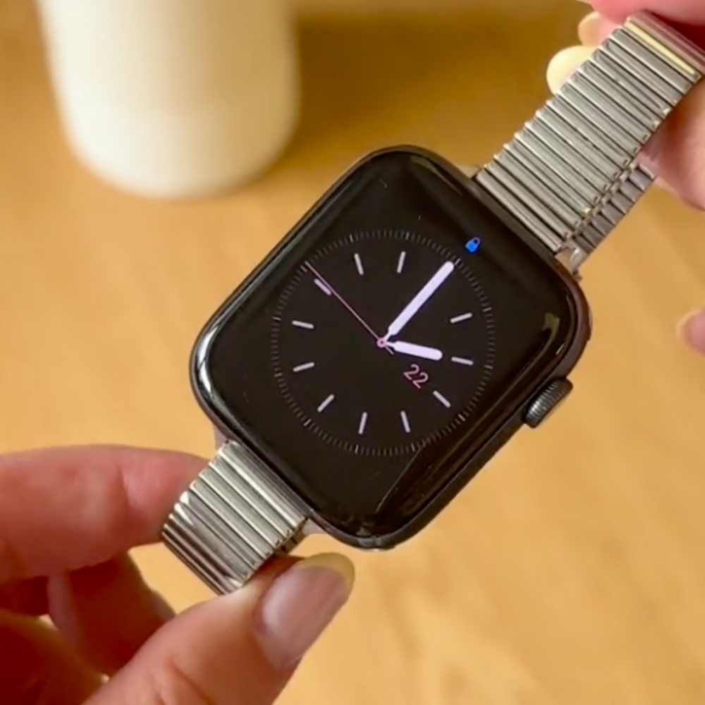 SLIM Fine Line Apple Watch Strap - Silver