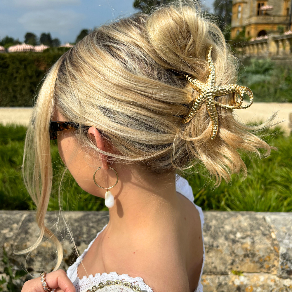 Altın Metal Deniz Yıldızı Pençesi Klipsi