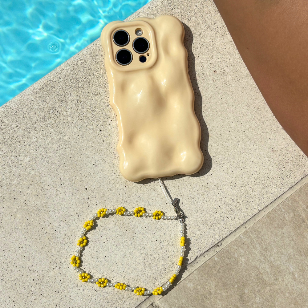 Beaded Phone Strap - Sunflowers