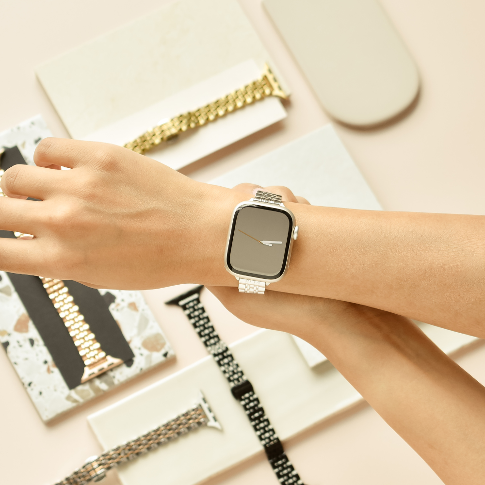 İnce Paslanmaz Çelik Apple Watch Kayışı - Gümüş