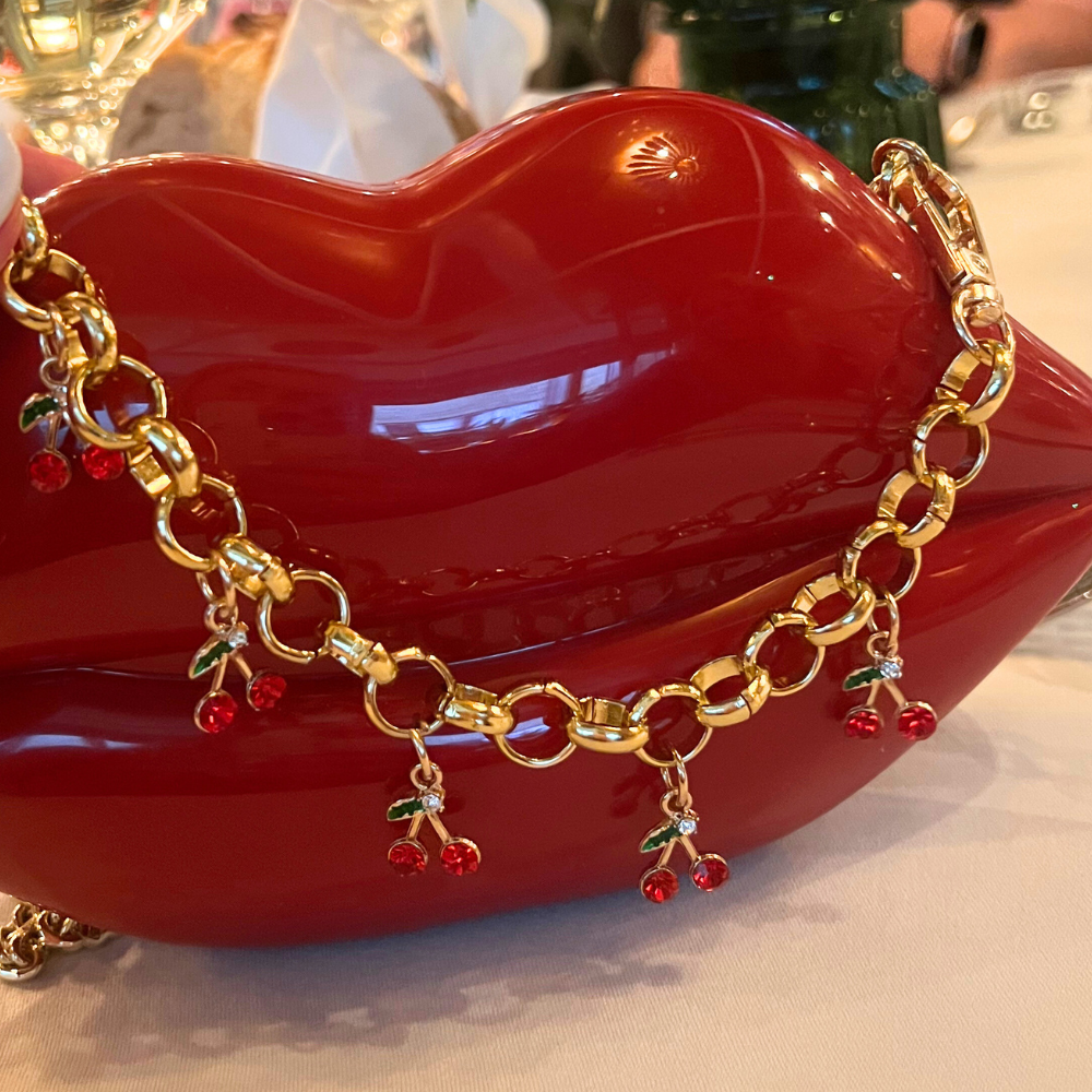 Kiraz Zincir Çanta Süsü