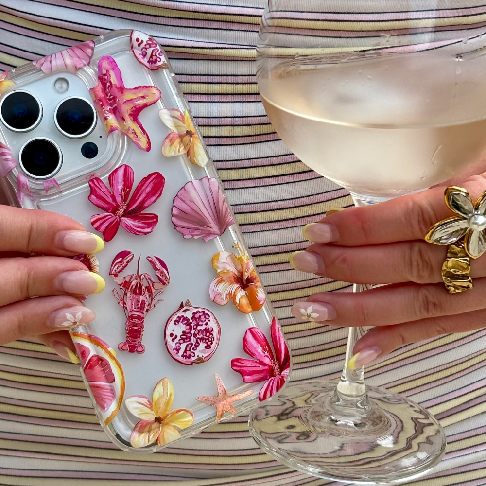 Şeffaf Telefon Kılıfı - Rosé Sahili