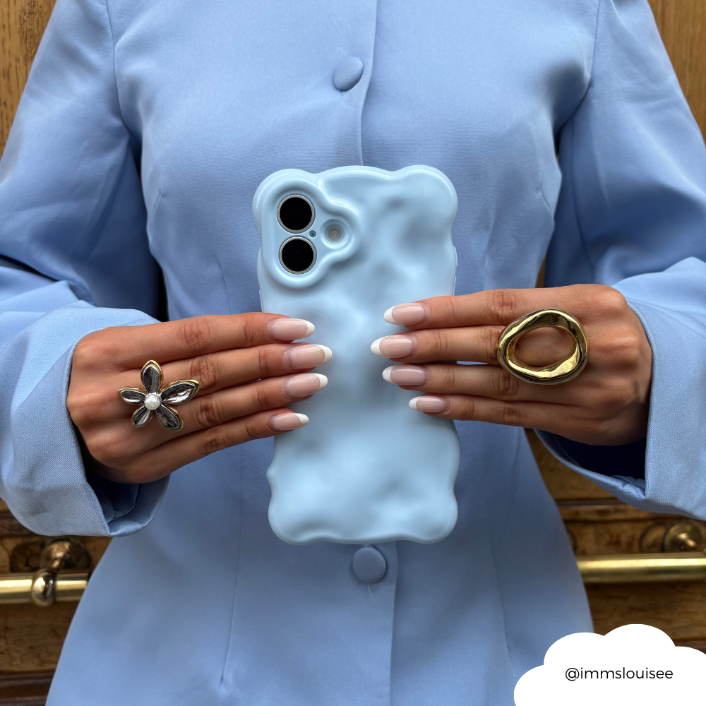 3D Bubble Phone Case - Ice Blue