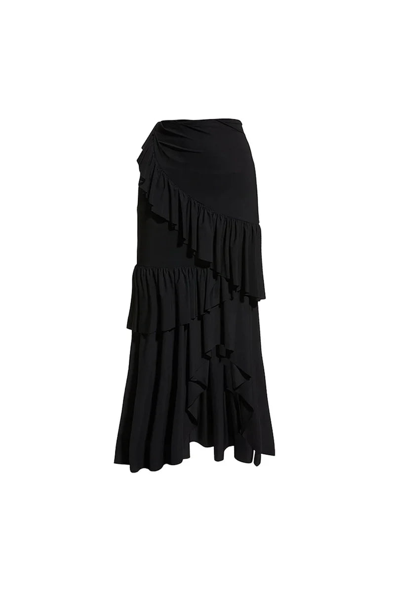 Black and White Floral Swimsuit Set