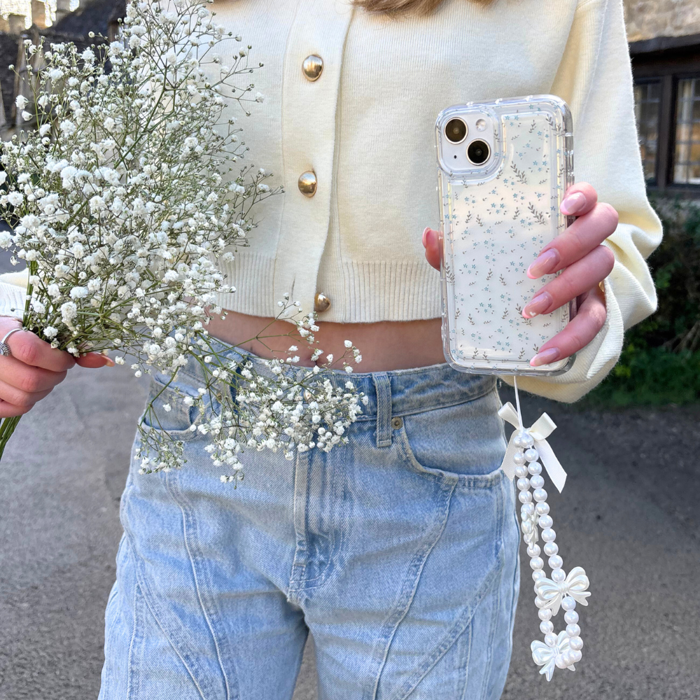 Boncuklu Telefon Askısı - Soft Girl Coquette