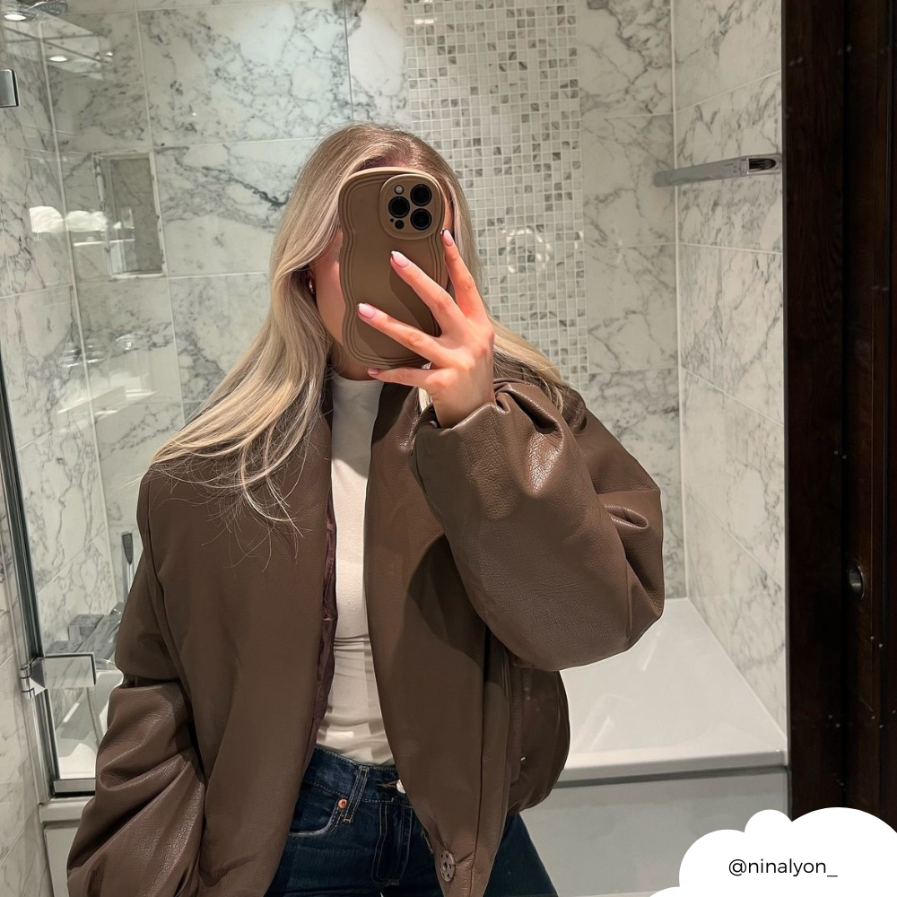 NAKD Kavisli Telefon Kılıfı - Kahve