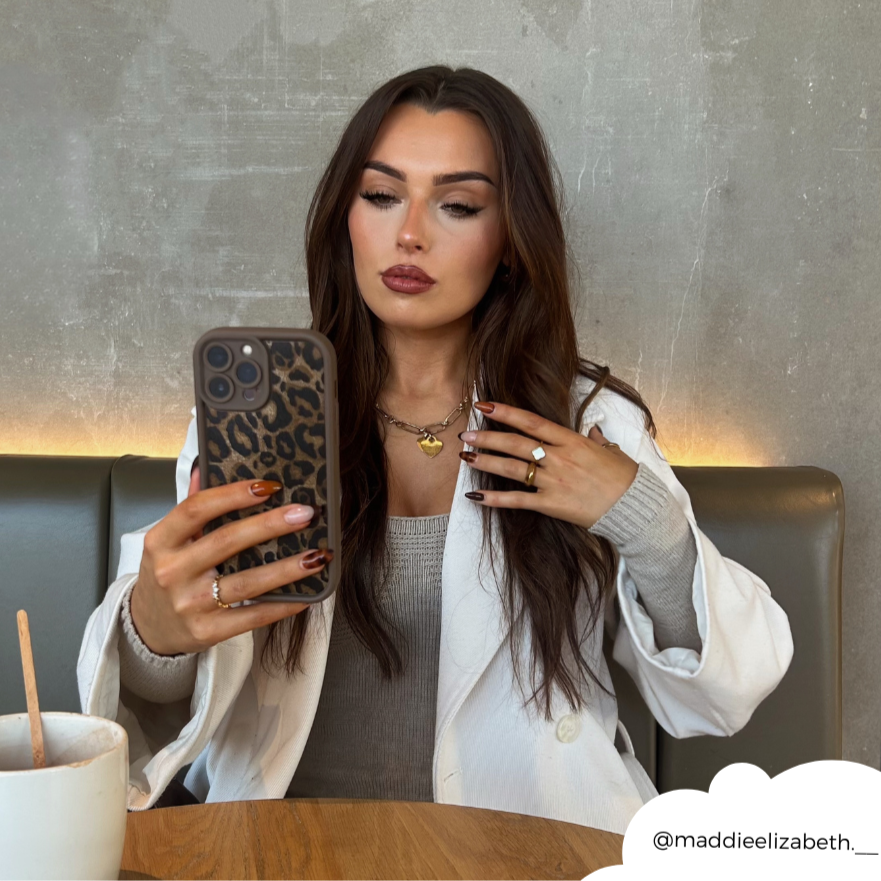 Mocha Leopar Desenli Telefon Kılıfı