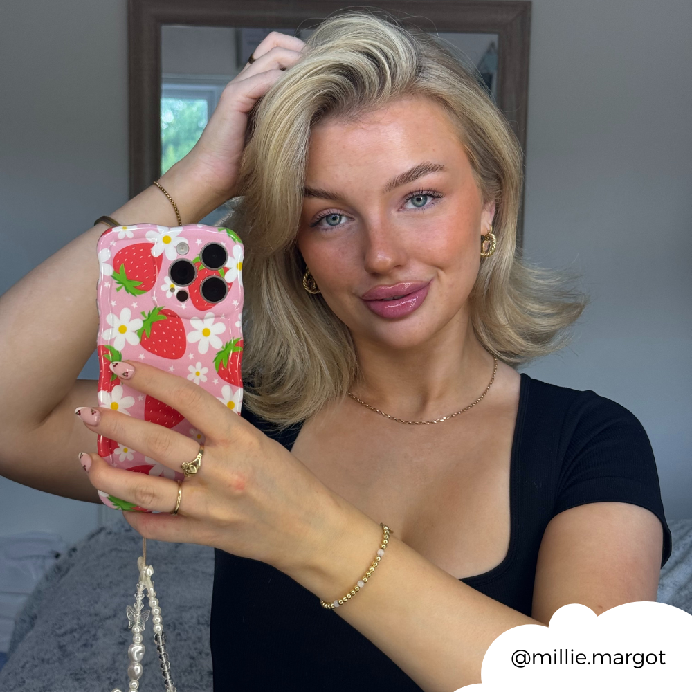 Dalgalı Telefon Kılıfı - Sevimli Çilek