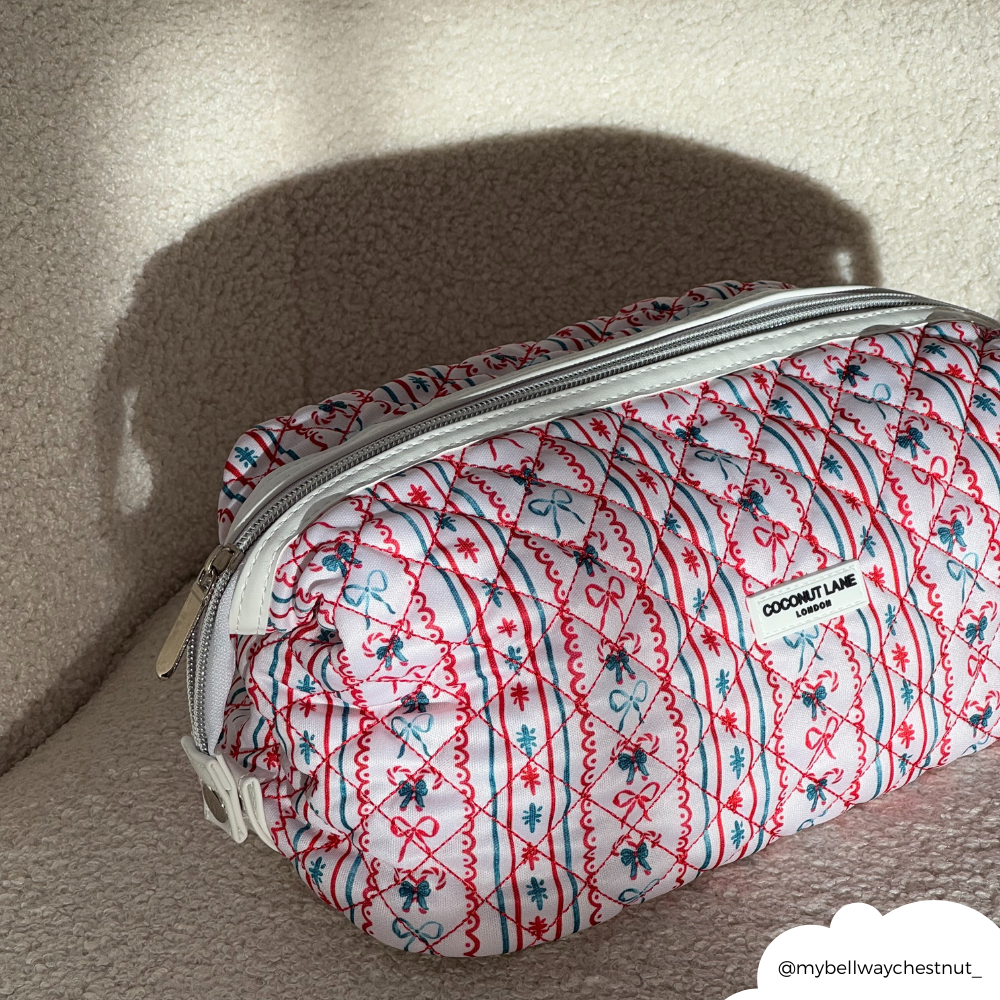 Genişletilebilir Makyaj Çantası - Kapitone "Let It Bow"