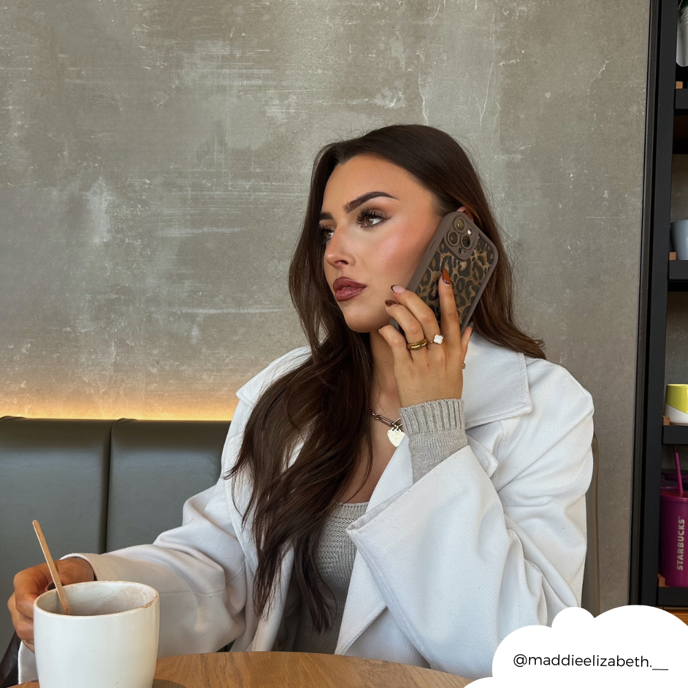 Mocha Leopar Desenli Telefon Kılıfı