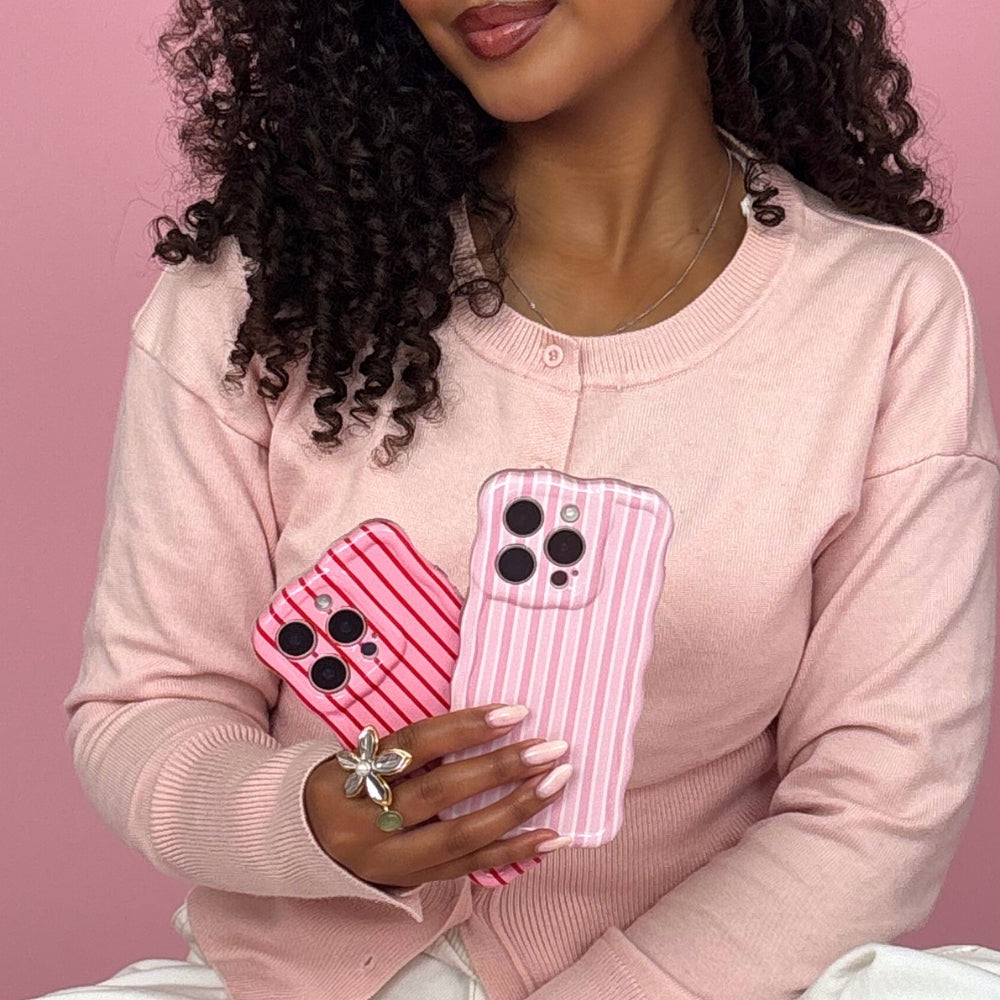 Wavy Phone Case - Powder Stripes