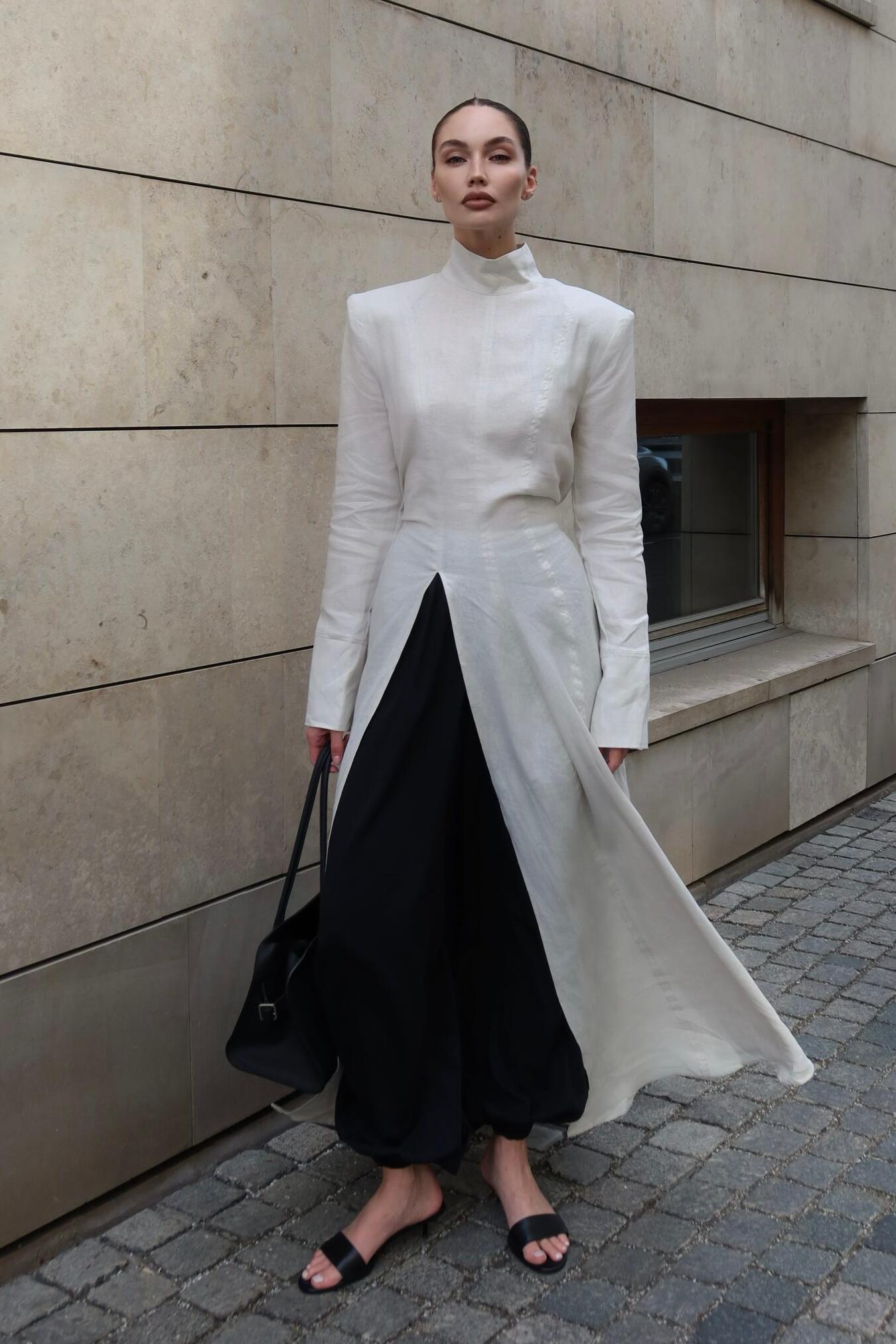 Cady High Neck Long Sleeve Bodycon Maxi Dress