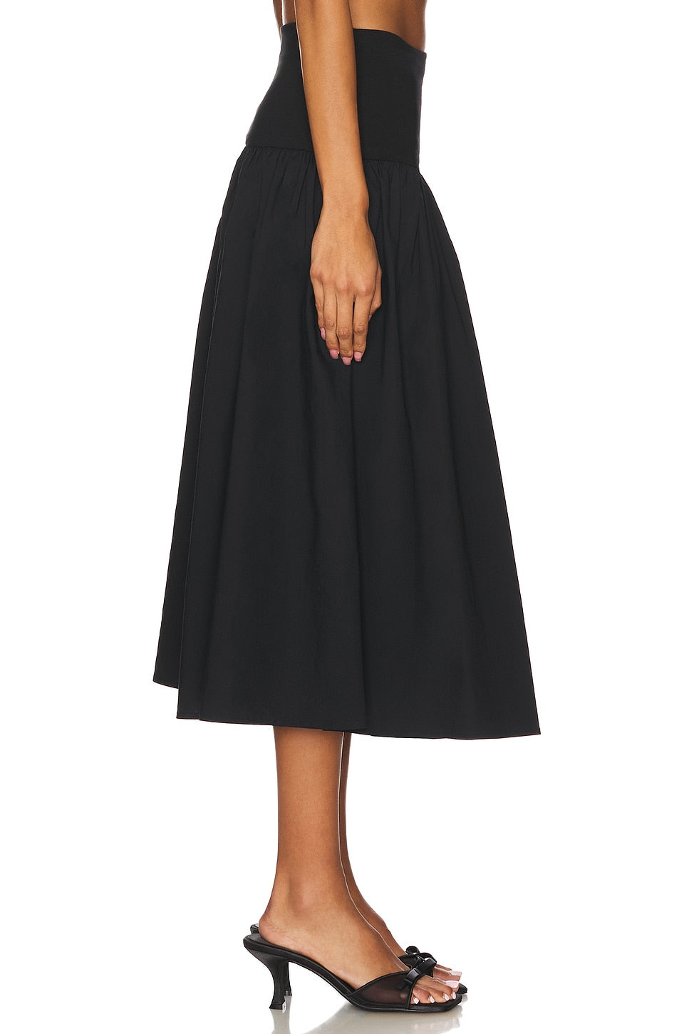 Lucy Black Slit Maxi Skirt