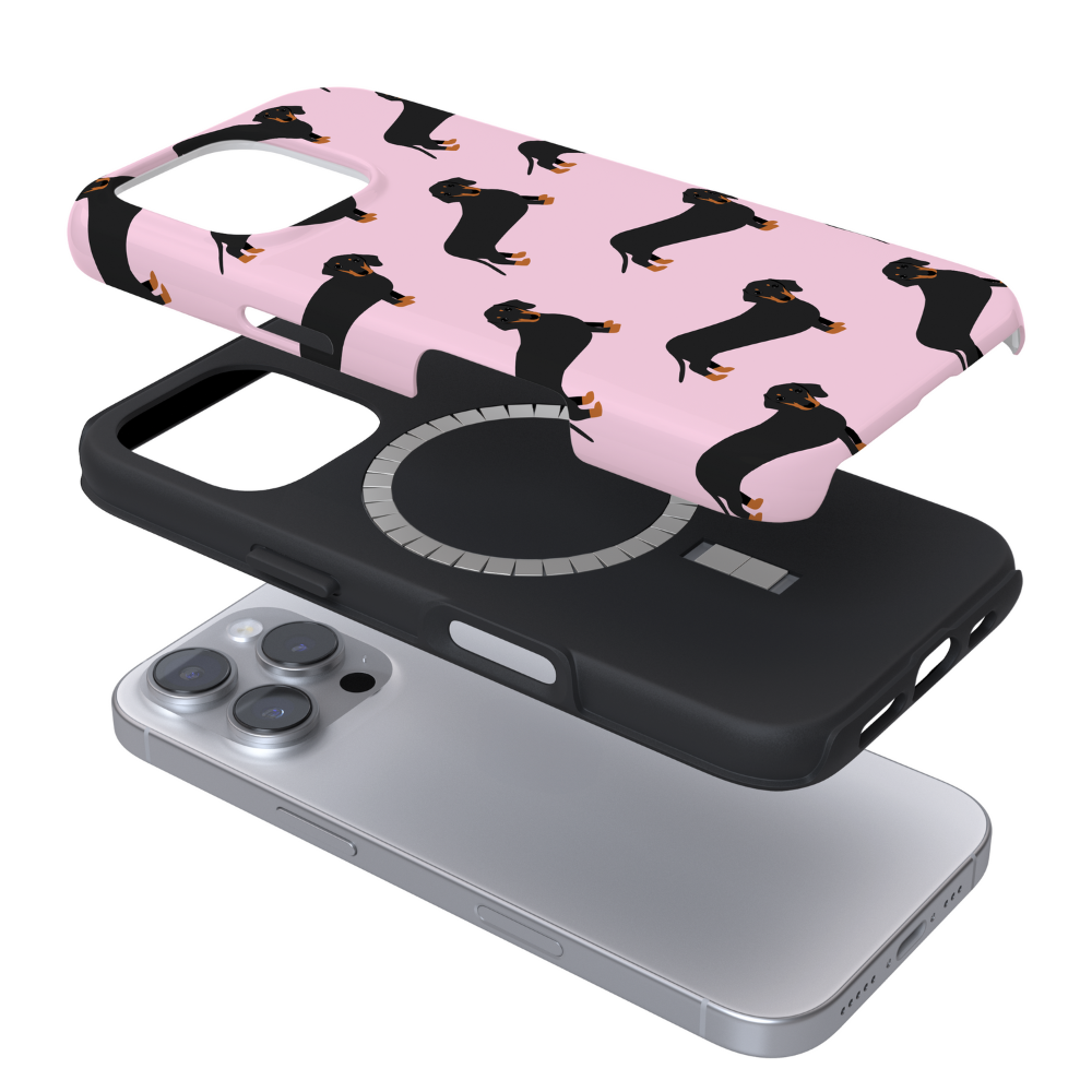 Tough MagSafe® Phone Case - Pink Dachshund