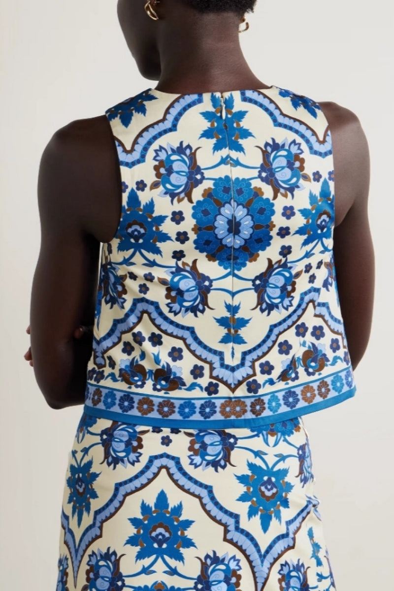 Casual Round Neck Skirt Set