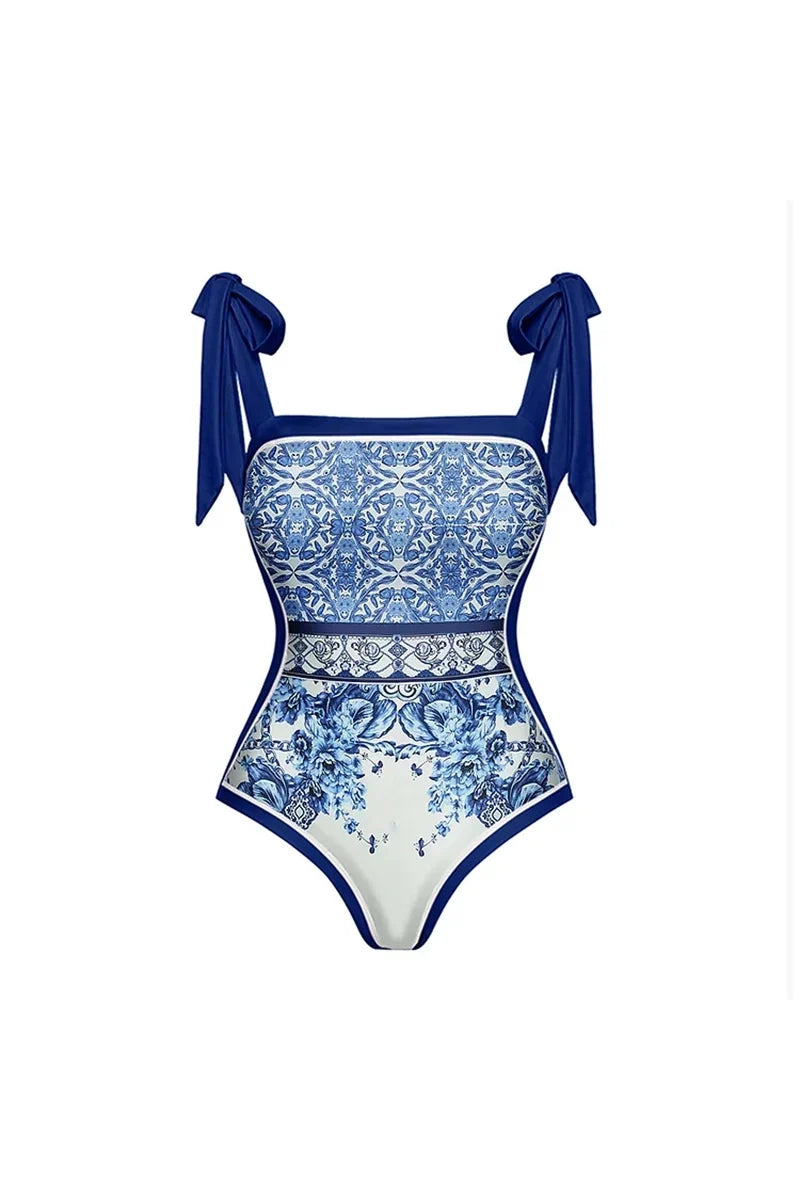 Boho Print One Piece Swimsuit